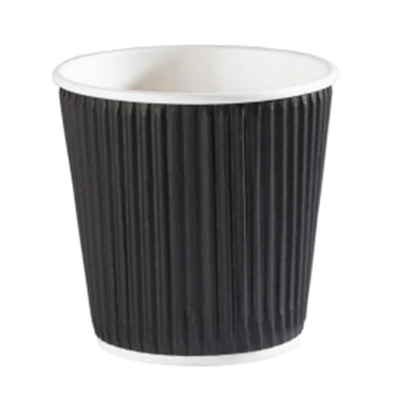 4oz Black Ripple Wall Hot Cup (100 or 500 box)