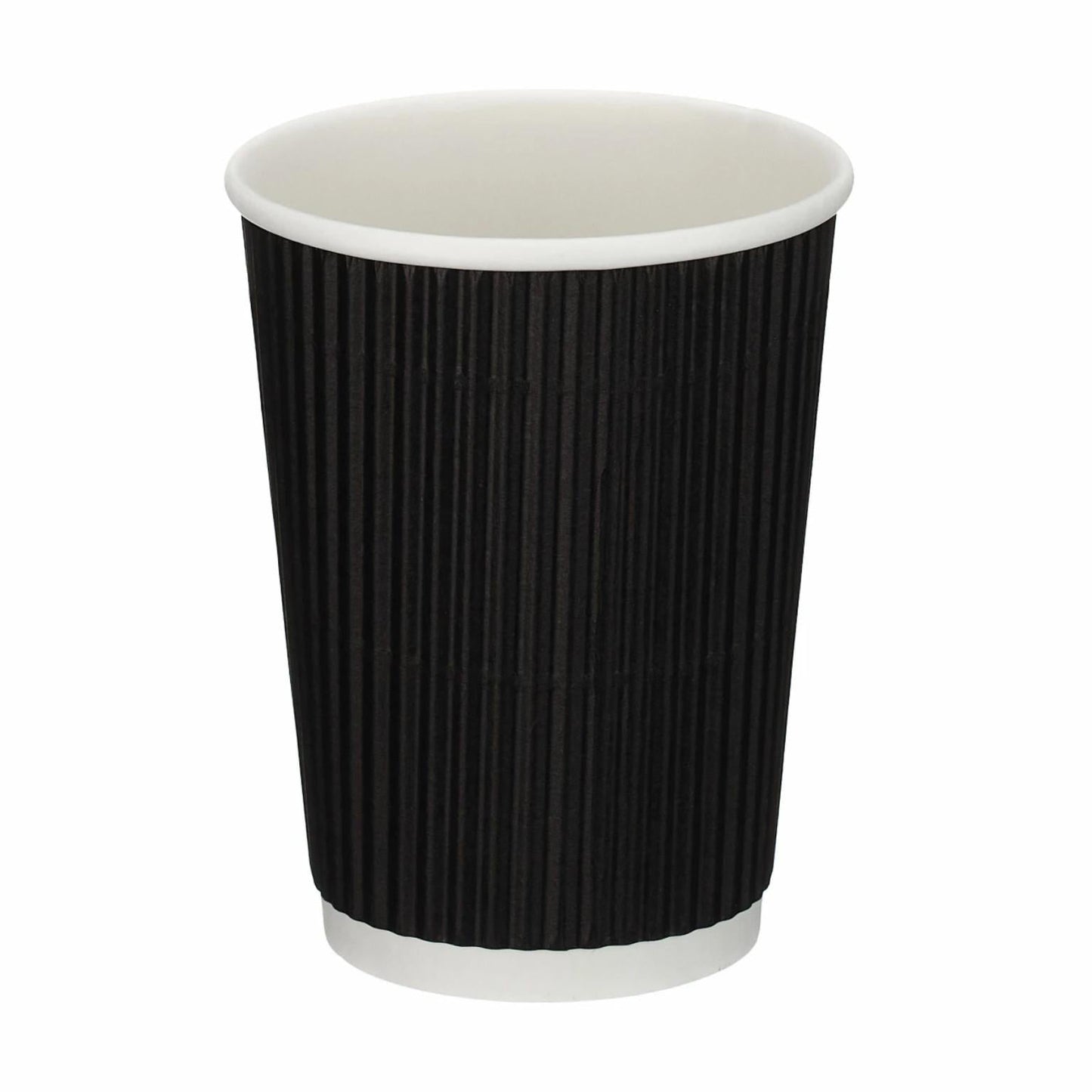 12oz Black Ripple Wall Hot Cup (100 or 500 box)