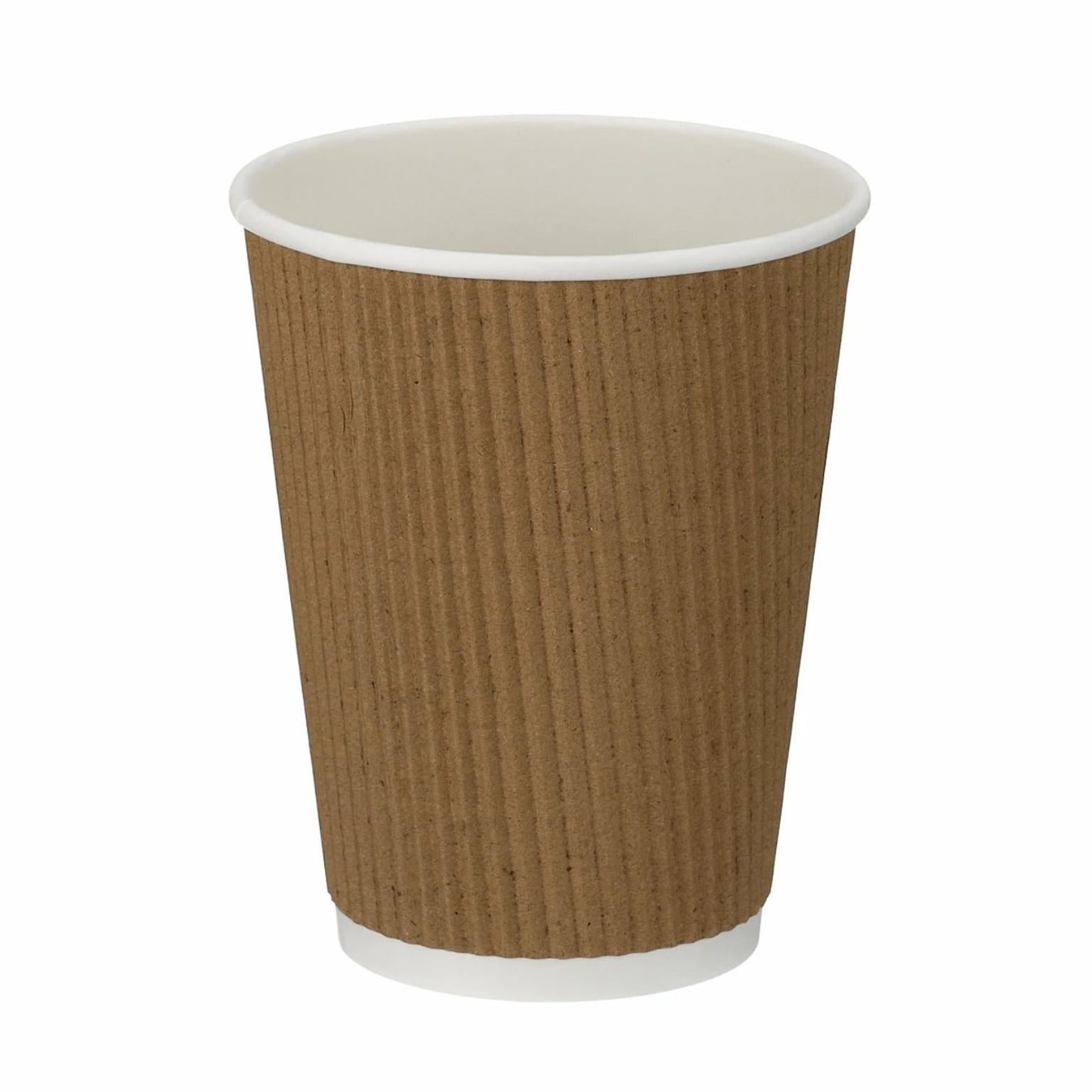 12oz Kraft Ripple Wall Hot Cup (100 or 500 box)