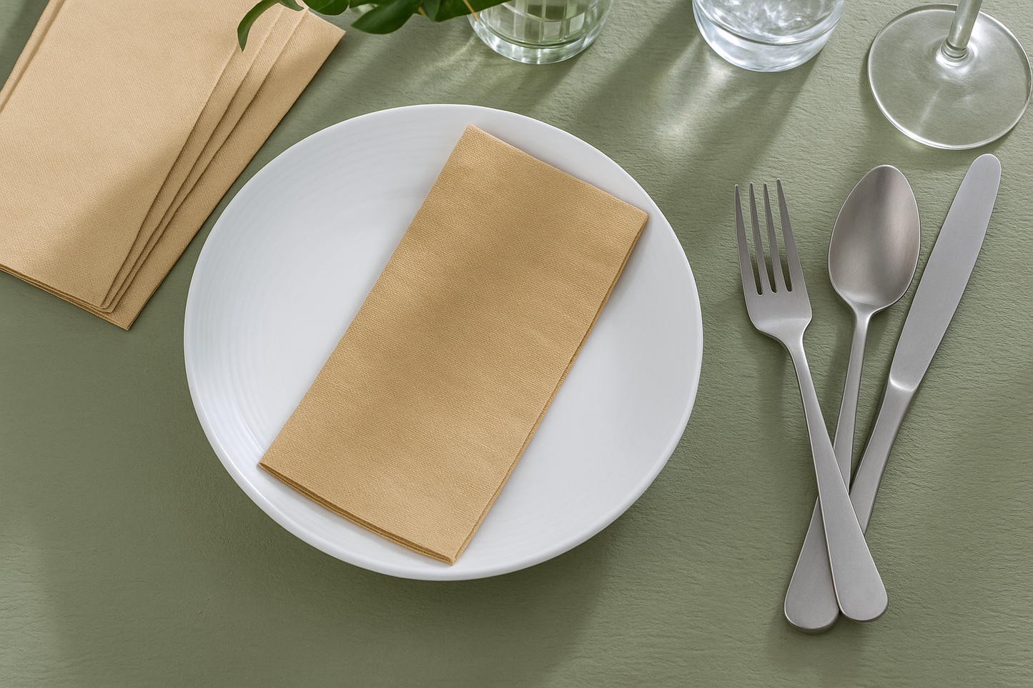 Kraft Luncheon Napkins 2ply 8 Fold 33cm x 33cm - (Pack 500)