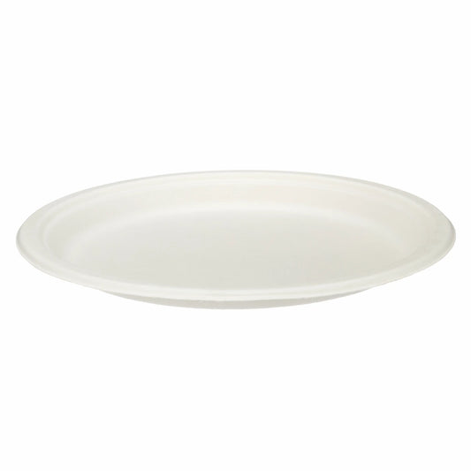 10" Bagasse Moulded Fibre Round Plate